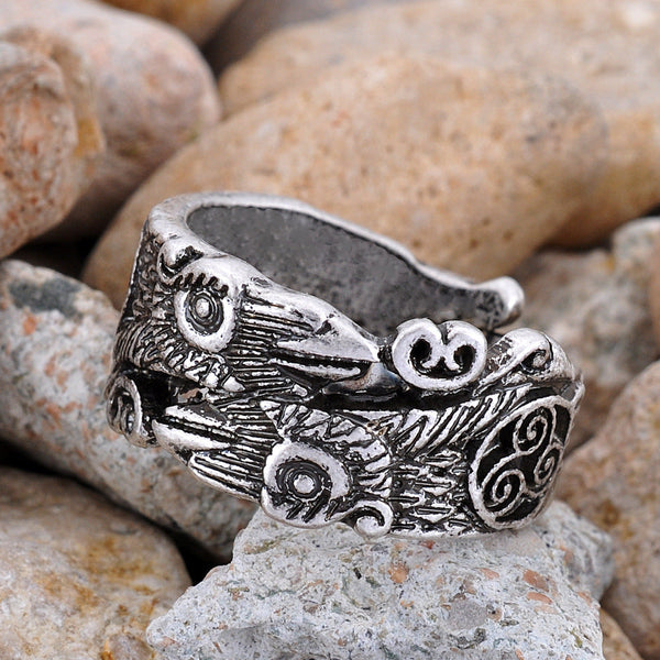 viking crow ring