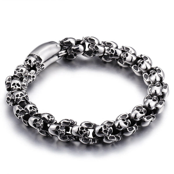 360 Degree Chunky Skull Bracelet