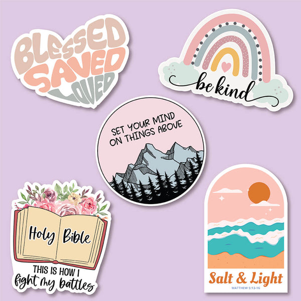 Blessed Saved Loved Sticker Pack