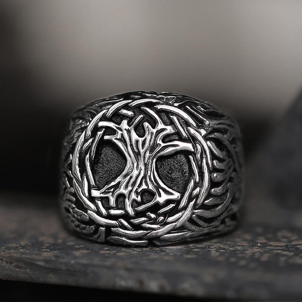 Yggdrasil 316L Stainless Steel Viking Ring