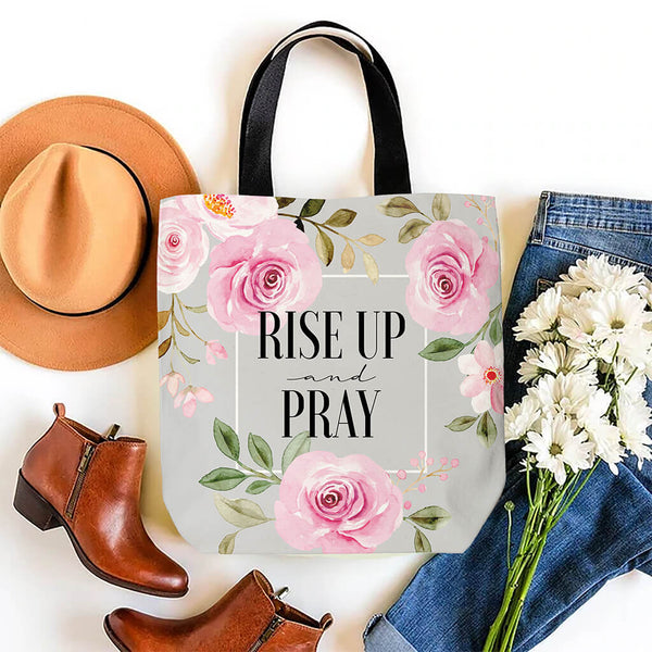 Rise Up And Pray Tote Bag